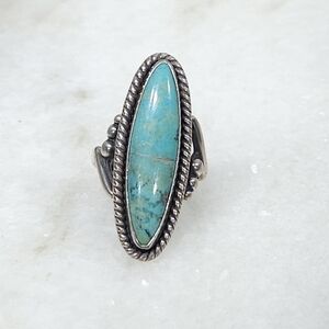 Vintage Pacific Jewelry Company Southwestern Sterling Silver & Turquoise Ring